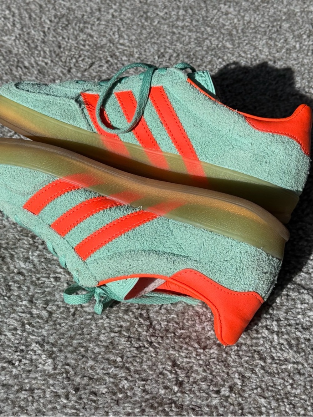 Adidas Gazelle Indoor Mint & Fluorescent Orange with Gum Sole - Picture 5 of 10